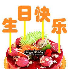 生日快乐精美动态图生日文案短句高级